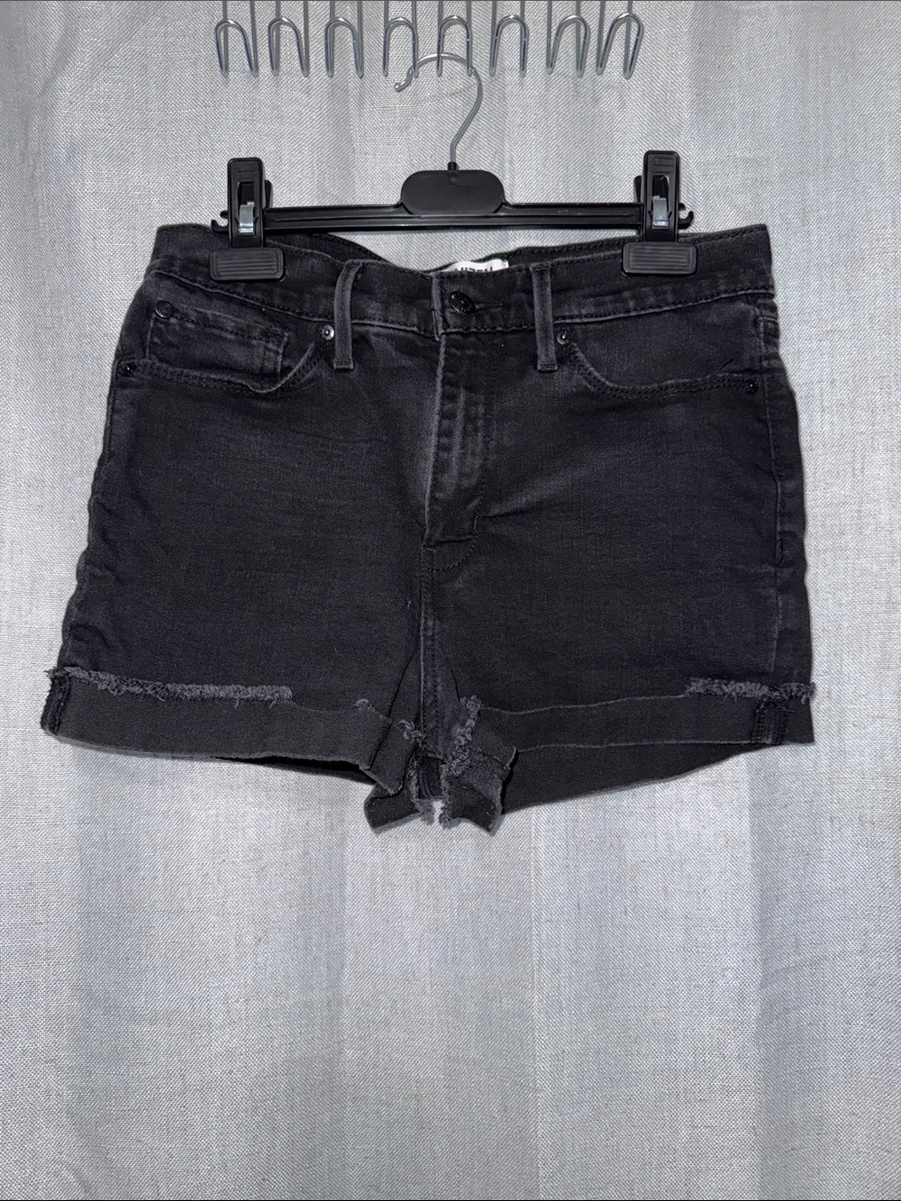 Denizen from Levi's Black High-Rise Denim Cutoff Shorts